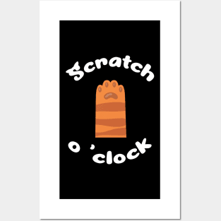 Cat Scratch O Clock Posters and Art